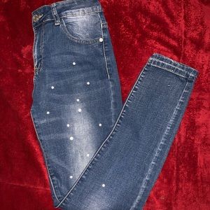 Skinny jeans with Beads